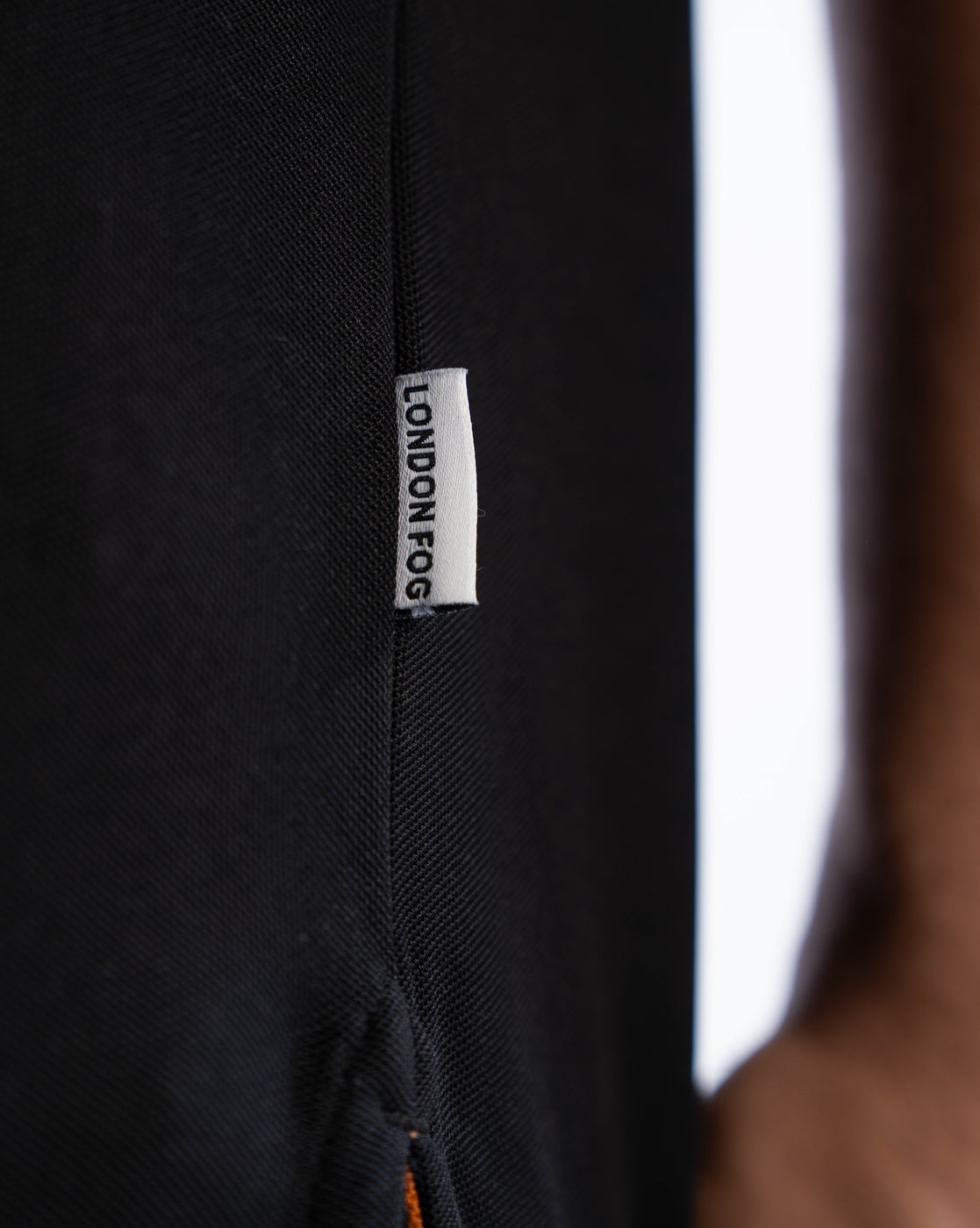 Men’s Black Polo T-Shirt – Self Design Stretch Polyester