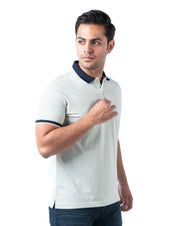 Men’s Green Cotton Polo T-Shirt – Solid Regular Fit