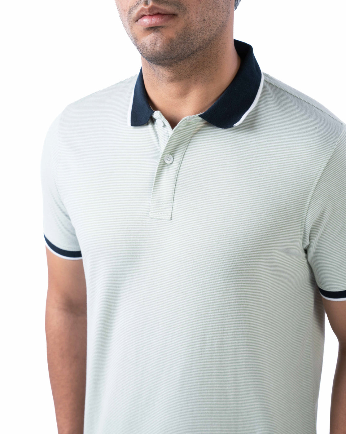 Men’s Green Cotton Polo T-Shirt – Solid Regular Fit