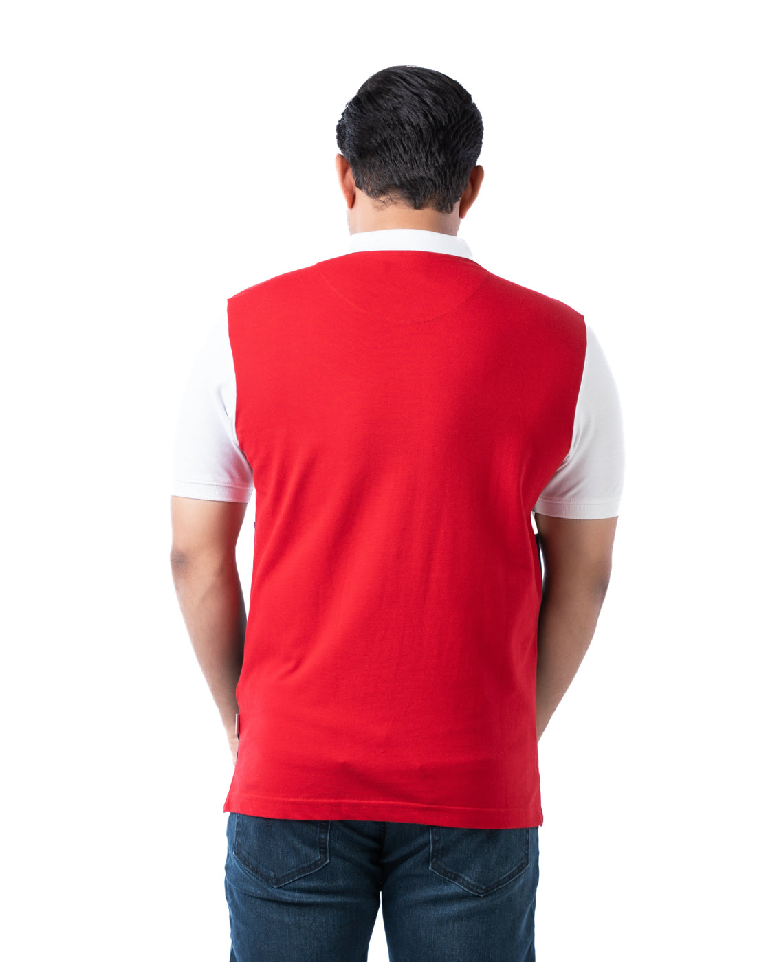 Men’s Navy Polo T-Shirt – Cut & Sew Design in Cotton