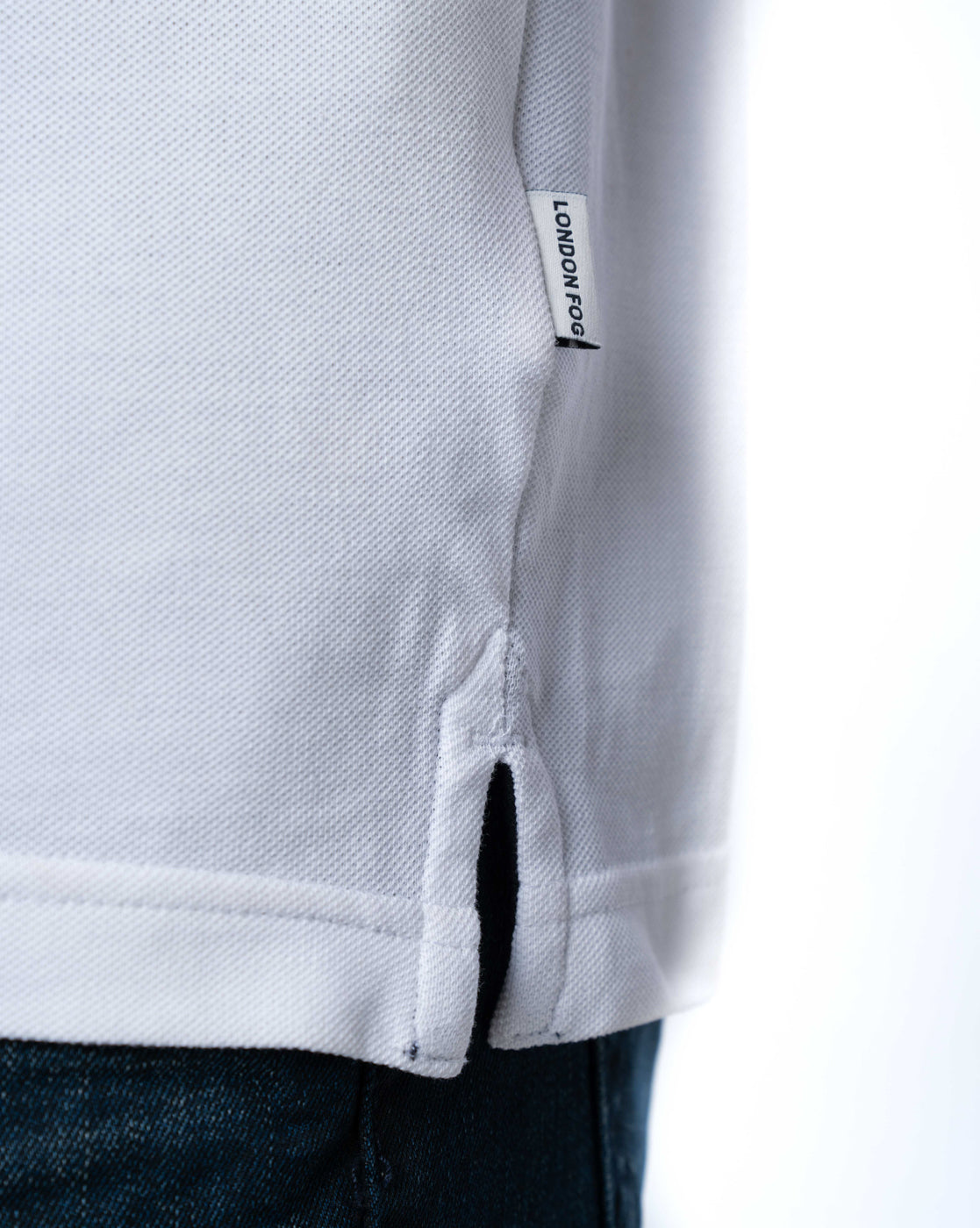 Men’s White Polo T-Shirt – Cut & Sew with Tipping Details