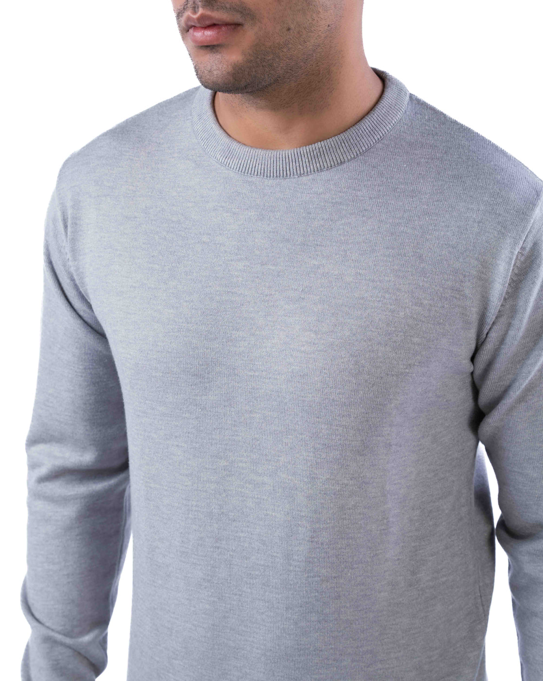 Men’s Brown Solid Viscose Blend Pullover with Crew Neck