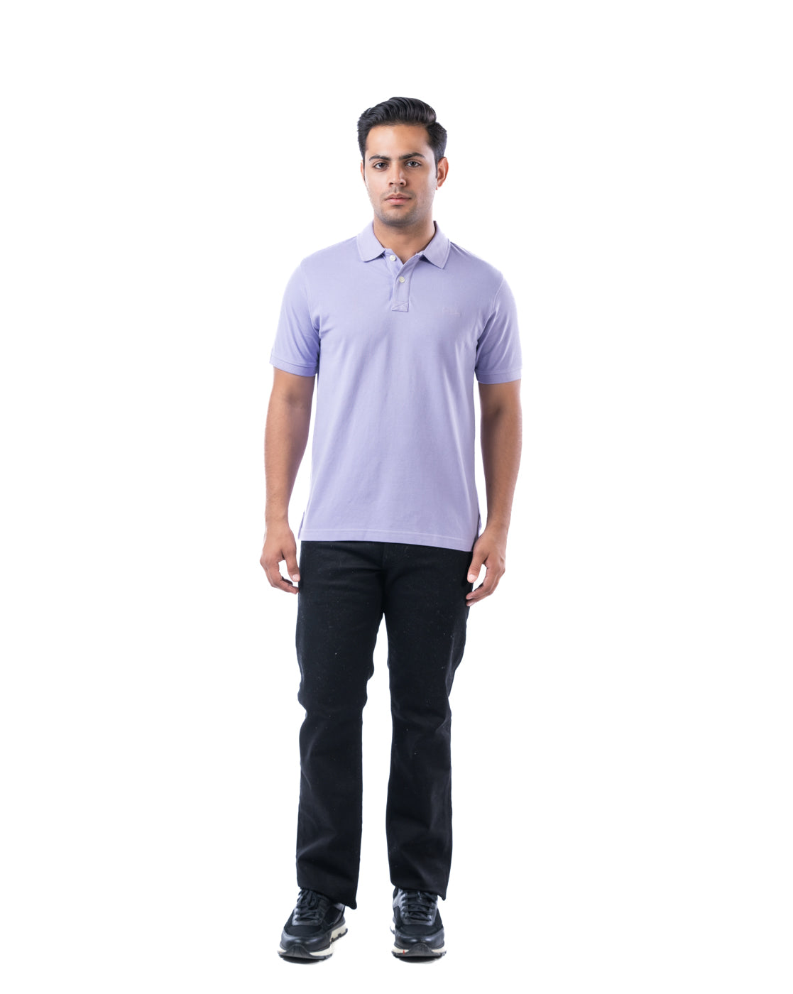 Men’s Mauve Cotton Polo T-Shirt – Solid Stretchable Regular Fit