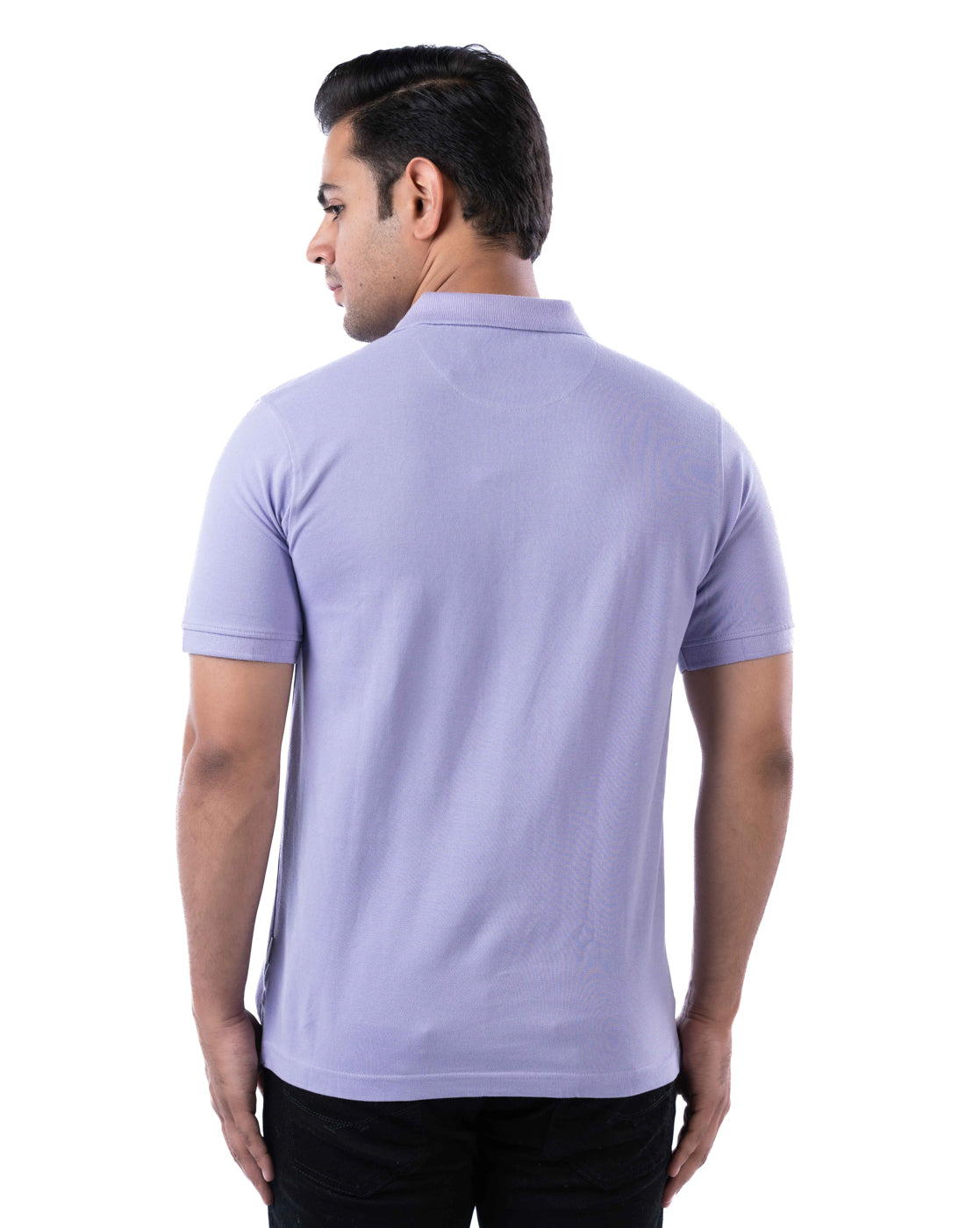 Men’s Mauve Cotton Polo T-Shirt – Solid Stretchable Regular Fit