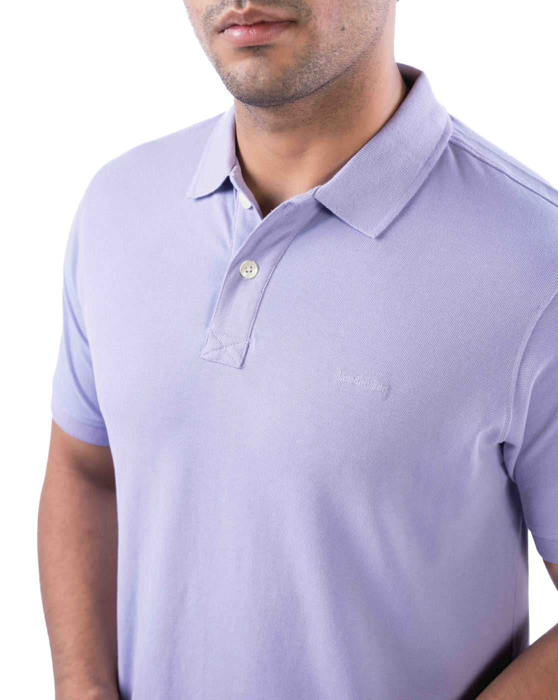 Men’s Mauve Cotton Polo T-Shirt – Solid Stretchable Regular Fit