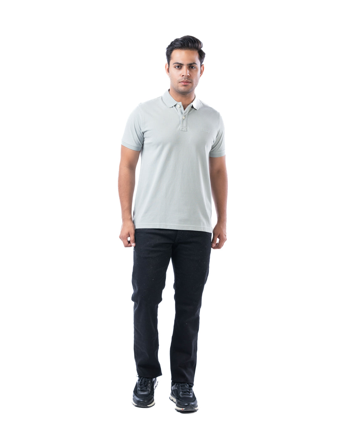 Men’s Teal Cotton Polo T-Shirt – Solid Regular Fit