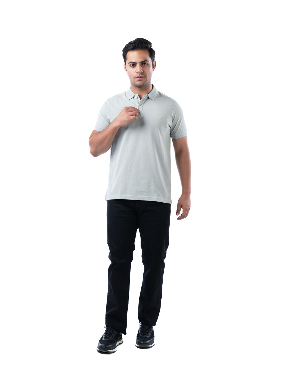 Men’s Teal Cotton Polo T-Shirt – Solid Regular Fit