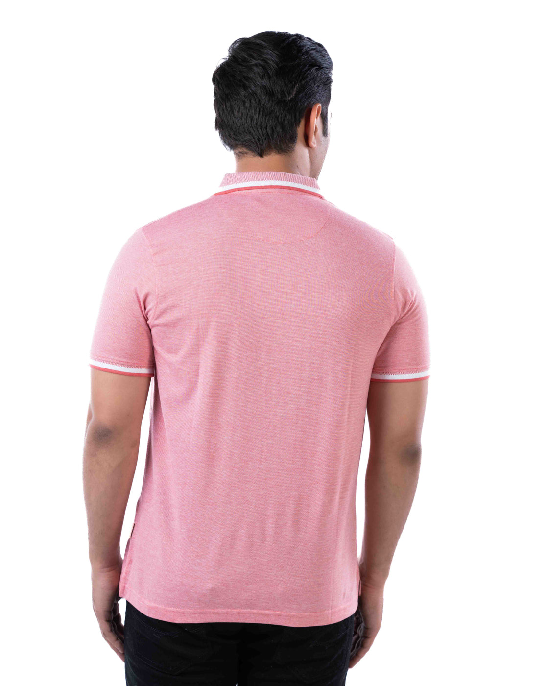 Men’s Peach Cotton Polo T-Shirt – Solid Regular Fit