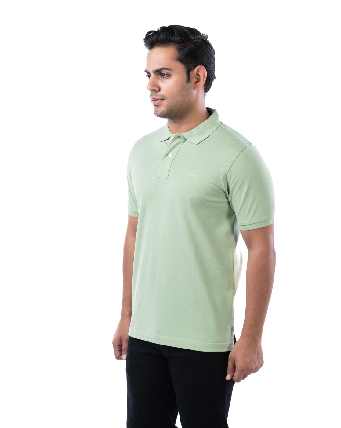 Men’s Lime Cotton Polo T-Shirt – Solid Regular Fit