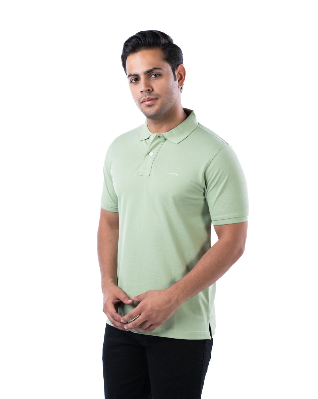 Men’s Lime Cotton Polo T-Shirt – Solid Regular Fit