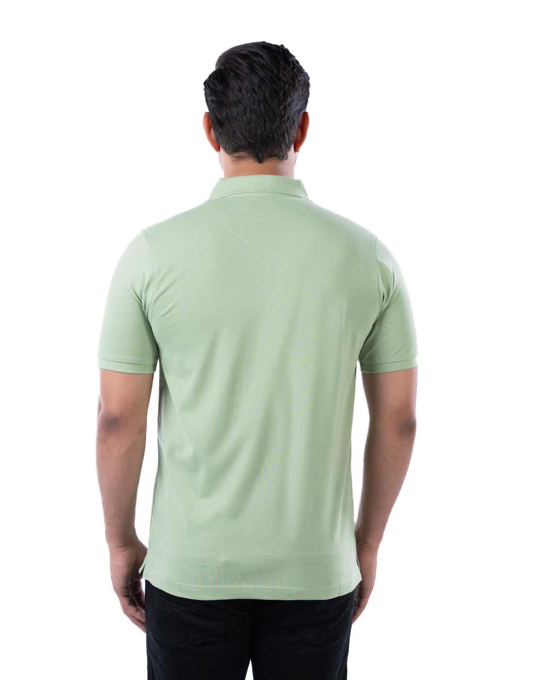 Men’s Lime Cotton Polo T-Shirt – Solid Regular Fit