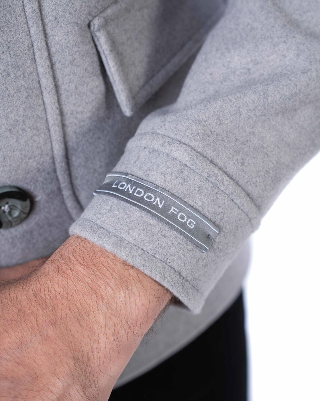 Men’s Dark Grey Cutaway Collar Bomber Jacket