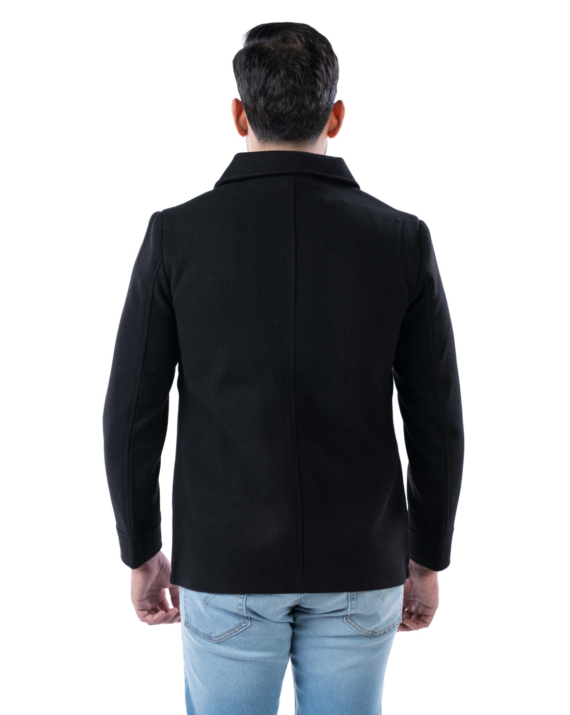 Men’s Black Cutaway Collar Bomber Jacket