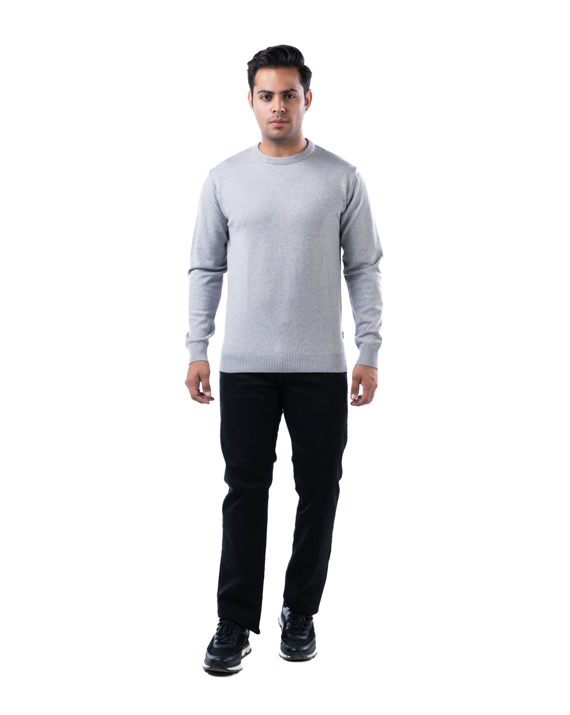Men’s Brown Solid Viscose Blend Pullover with Crew Neck